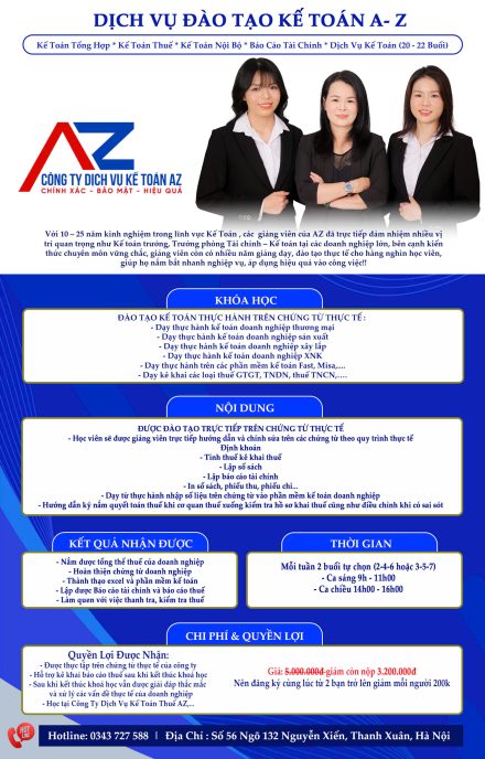 DỊCH VỤ ĐÀO TẠO KẾ TOÁN A-Z